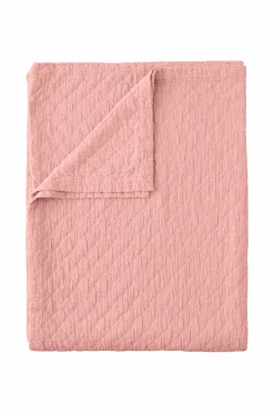 Ellos Sengetæpper>Home Sengetæppe Thelma Check i bomuld Rosabrun