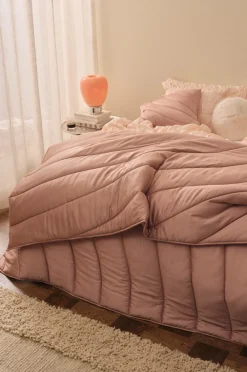 Ellos Sengetæpper>Home Sengetæppe Maja Ljus Brunrosa