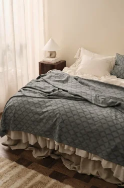 Ellos Home Sengetæppe Lulia Mellemgrå New