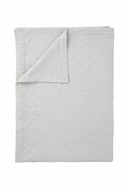 Ellos Home Sengetæppe Thelma Check i bomuld Lysegrå