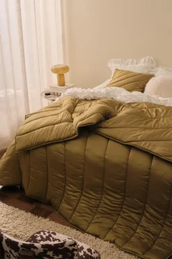 Ellos Sengetæpper>Home Sengetæppe Maja Brungrøn