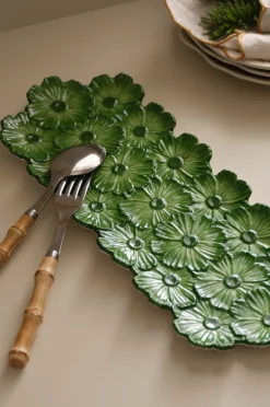 Ellos Borddækning & Servering>Home Serveringsfad Flower Grøn