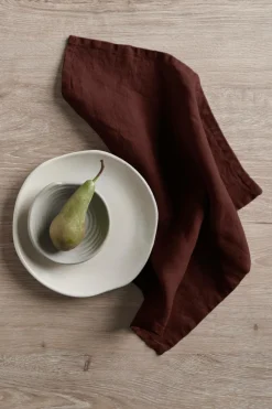 Ellos Borddækning & Servering|Bordtekstiler>Home Serviet Malva 2-pak i 100% hør Bourgogne