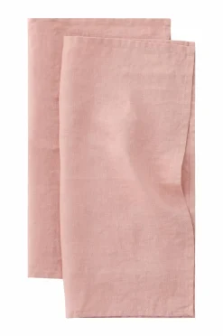 Ellos Home Serviet Malva 2-pak i 100% hør Rosa Outlet