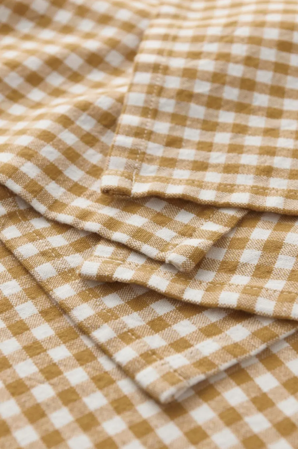 Ellos Borddækning & Servering|Bordtekstiler>Home Serviet Ramona Check 4-pak Guldbrun