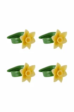 Ellos Home Servietringe Lily 4-pak Gul Clearance