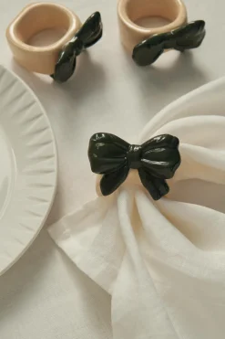 Ellos Borddækning & Servering|Bordtekstiler>Home Servietringe Bow 4-pak Grøn