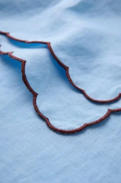 Ellos Home Servietter Malva Scallop 40x40 cm 2-pak Himmelblå Online