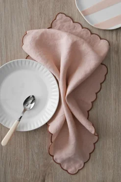 Ellos Borddækning & Servering|Bordtekstiler>Home Servietter Malva Scallop 40x40 cm 2-pak Rosa