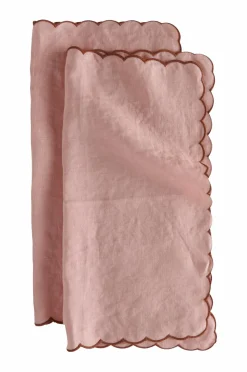 Ellos Borddækning & Servering|Bordtekstiler>Home Servietter Malva Scallop 40x40 cm 2-pak Rosa