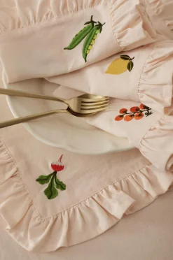 Ellos Borddækning & Servering|Bordtekstiler>Home Servietter Lovisa Embrodery 4-pak Lyserød