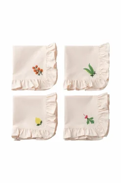 Ellos Borddækning & Servering|Bordtekstiler>Home Servietter Lovisa Embrodery 4-pak Lyserød