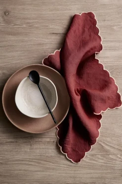 Ellos Borddækning & Servering|Bordtekstiler>Home Servietter Malva Scallop 40x40 cm 2-pak Bourgogne