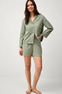 Ellos Homewear>Home Shorts Candela Peached Kakigrøn