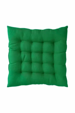 Ellos Home Siddehynde Candice af vasket hør, 40x40x5 cm Ærtegrøn Discount