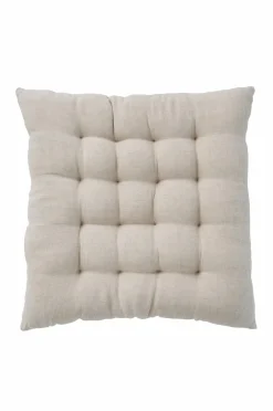 Ellos Home Siddehynde Candice af vasket hør, 40x40x5 cm Lærredsbeige Best