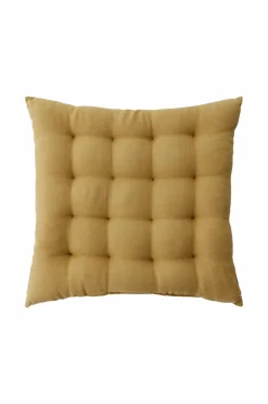 Ellos Udemøbler & Have|Møbeltekstiler>Home Siddehynde Candice af vasket hør, 40x40x5 cm Bronzegrøn