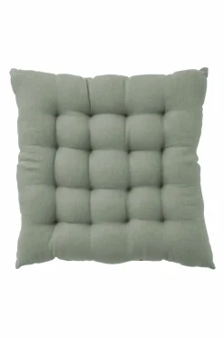 Ellos Udemøbler & Have|Møbeltekstiler>Home Siddehynde Candice af vasket hør, 40x40x5 cm Kakigrøn