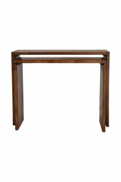 Ellos Home Sidebord / skrivebord Helle, sæt med 2 Brunvokset Best