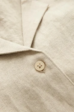 Ellos Home Skjorte Candice Shirt Long Sleeve A121b 100% linen beige Outlet