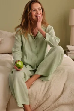 Ellos Home Skjorte Candice Shirt Long Sleeve Mintgrøn Discount