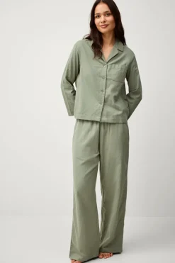 Ellos Home Skjorte Candela Peached Kakigrøn Discount