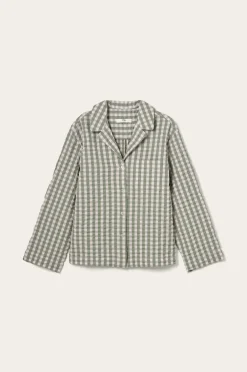 Ellos Home Skjorte Nell Check Lys rosa/kakigrøn Best