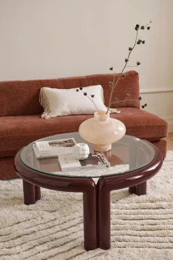 Ellos Borde>Home Sofabord Eranda Ø 100 cm Mørkerød/brun