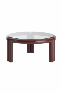 Ellos Borde>Home Sofabord Eranda Ø 100 cm Mørkerød/brun