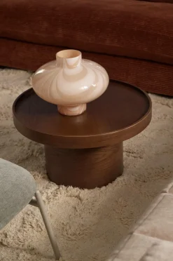 Ellos Home Sofabord Moon Ø 59 cm Brun valnød Online