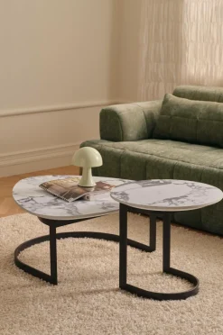 Ellos Home Sofabord Triolika 2 dele Sort / marmor Hot