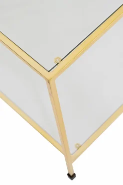 Ellos Home Sofabord Missi 120x60 cm Messing/klart glas Outlet