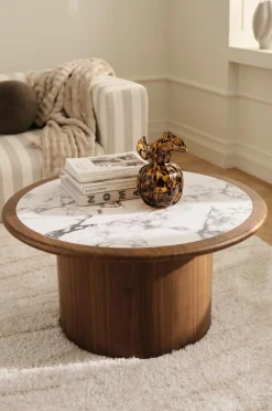 Ellos Home Sofabord Ramma Ø 90 cm Brun / marmor New