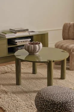 Ellos Borde>Home Sofabord Pussel Ø 80 cm Olivengrøn