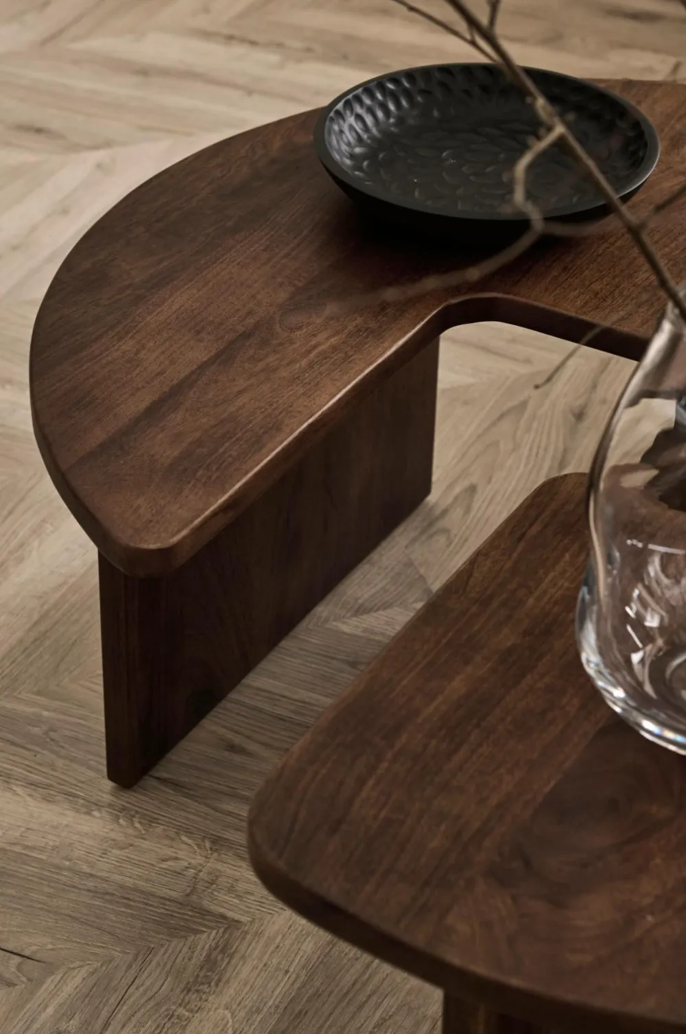 Ellos Borde>Home Sofabord Match Diameter 90 cm, 2 dele Brun