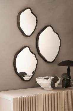 Ellos Home Spejl Bello, sæt med 3 Valnøddebrun Outlet