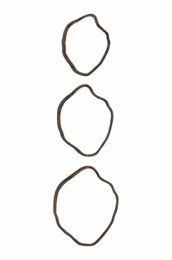 Ellos Home Spejl Bello, sæt med 3 Valnøddebrun Outlet