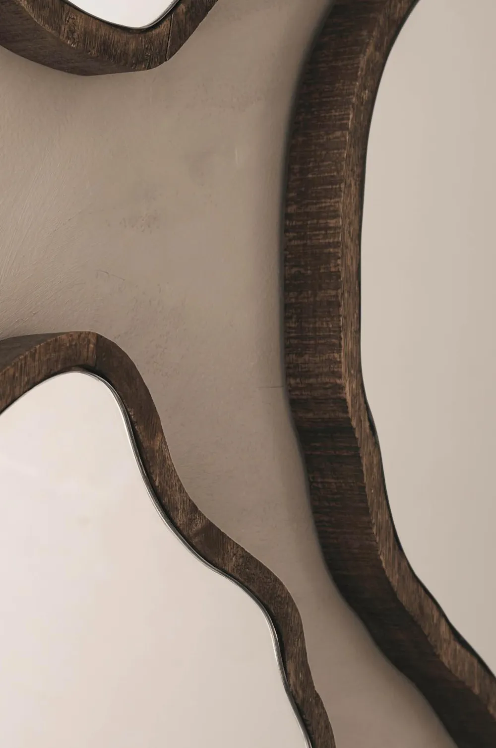 Ellos Home Spejl Bello, sæt med 3 Valnøddebrun Outlet