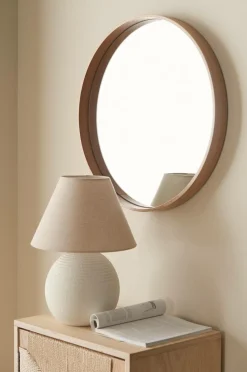 Ellos Home Spejl Elin Ø 59 cm Beige Outlet