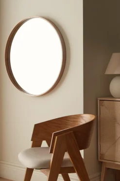 Ellos Home Spejl Elin Ø 80 cm Beige Discount