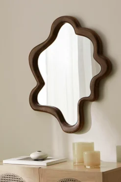 Ellos Home Spejl Ewa Mørkebrun