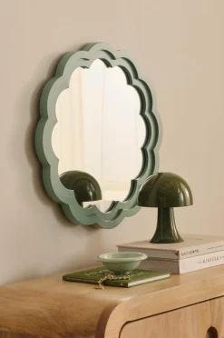 Ellos Home Spejl Flower Grøn Discount