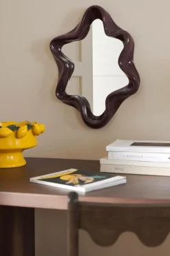 Ellos Home Spejl Mirror Flow Burgundy Best