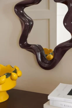 Ellos Home Spejl Mirror Flow Burgundy Best