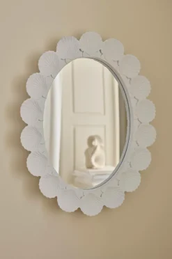 Ellos Home Spejl Scallop Shelly Hvid Outlet