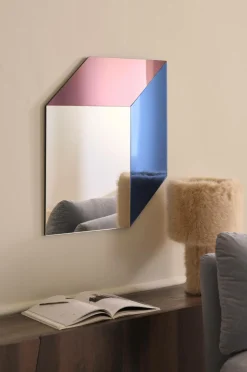 Ellos Borde>Home Spejlterning Cube Sølv/lilla/blå