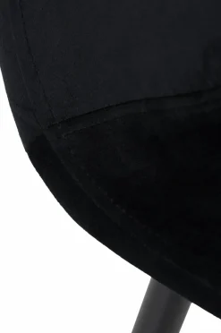 Ellos Home Spisebordssæt Gilda med bord 180x90 cm + 6 stole hvidlaseret bord / sort sammetsstole Online