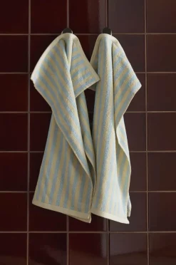 Ellos Home Sæt med frottéhåndklæder Stripe 2 dele Lyseblå Clearance