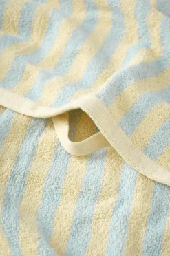Ellos Home Sæt med frottéhåndklæder Stripe 2 dele Lyseblå Clearance