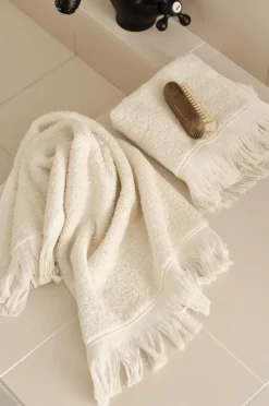 Ellos Home Sæt med frottéhåndklæder Molly 2 dele Cremehvid Online